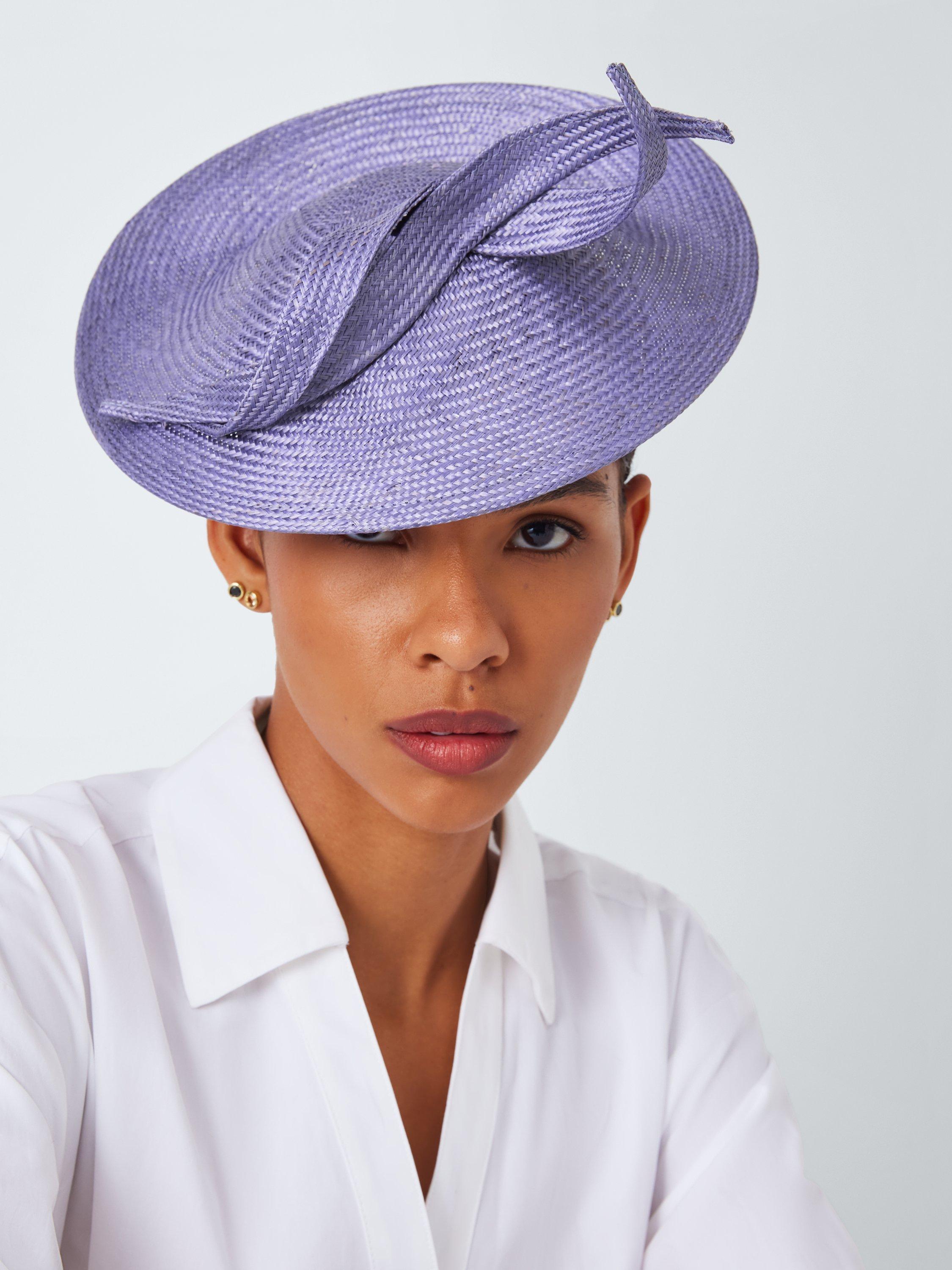 Product image 1 of 4, which shows Whiteley Wilder Disc Trim Fascinator, Purple