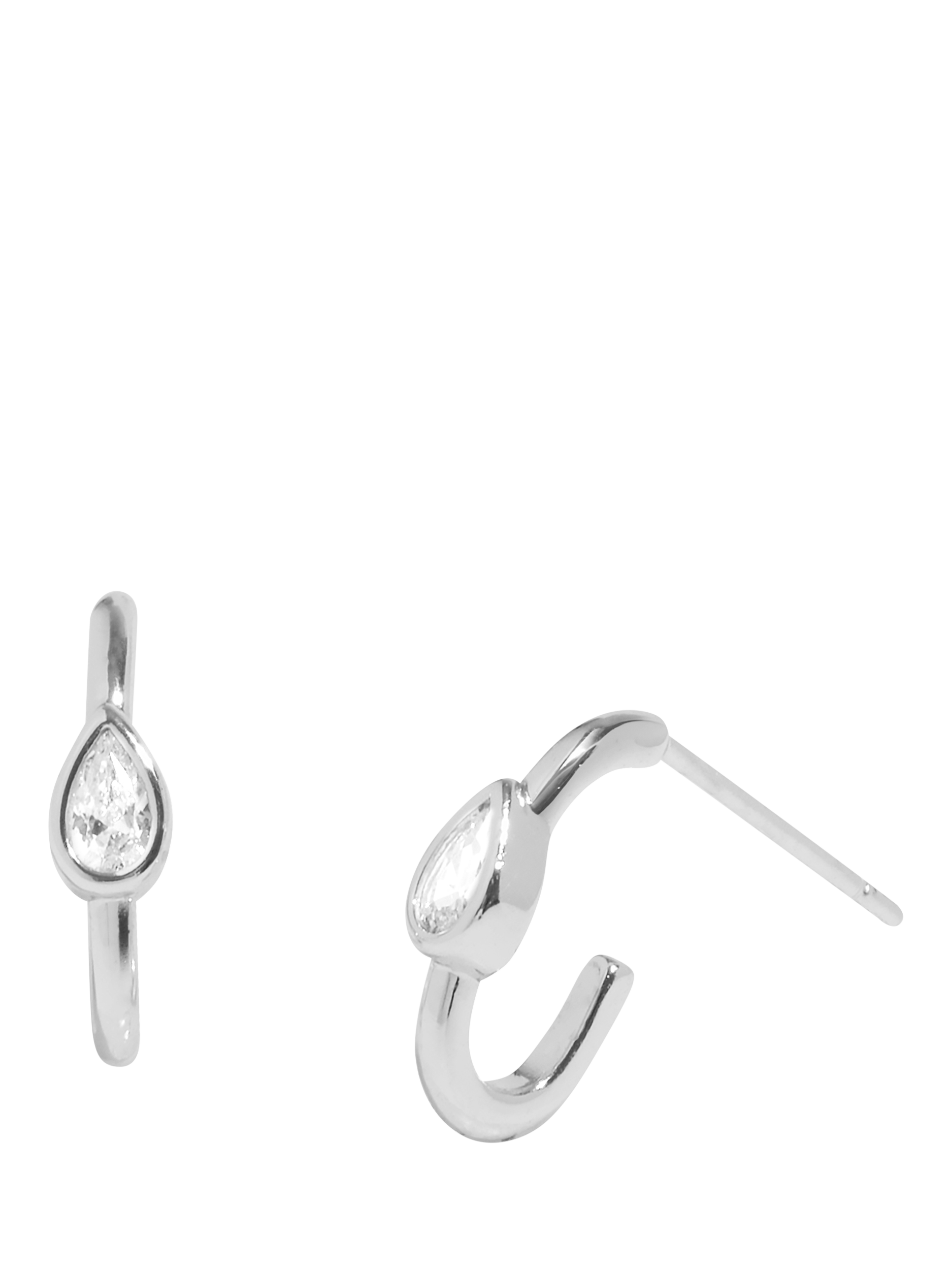 Product image 4 of 5, which shows Joma Jewellery Soul Shine Collection Drop Earrings, Pack of 2, Silver