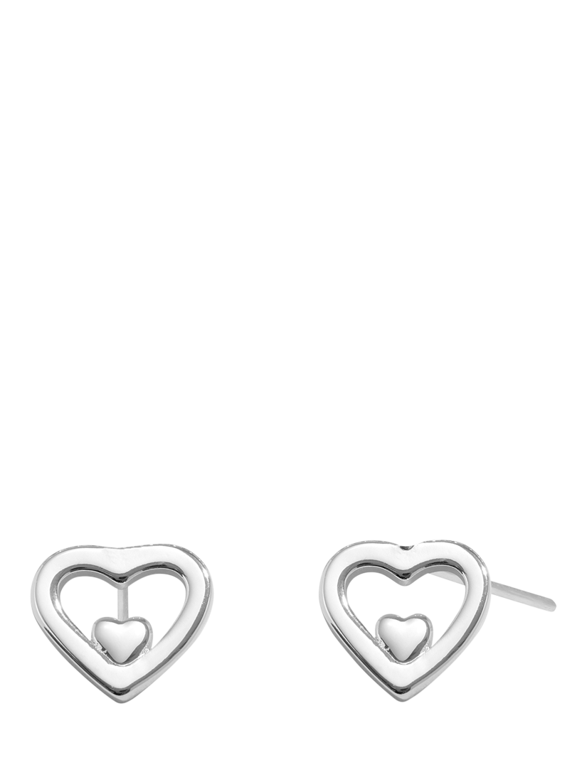 Product image 1 of 3, which shows Joma Jewellery Mother's Day From The Heart 'Love You Mum' Earrings, Silver