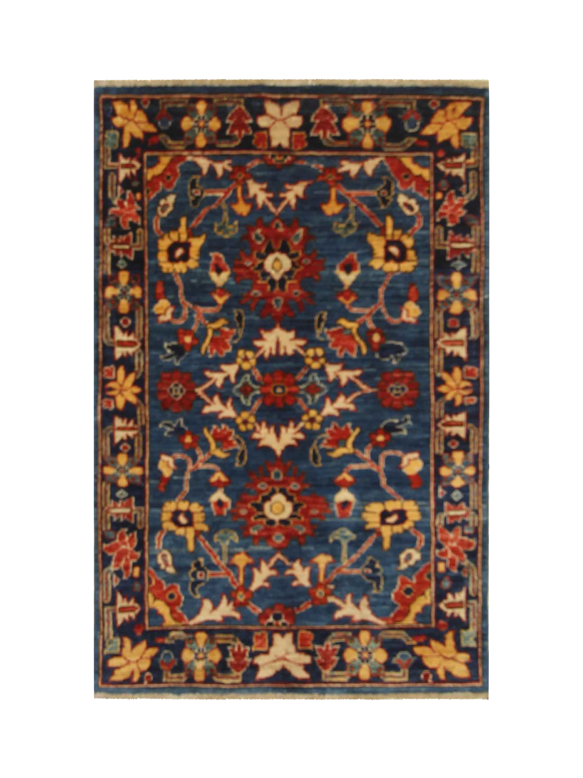 Gooch Oriental Fine Aryana Rug, Blue, L125 x W81 cm
