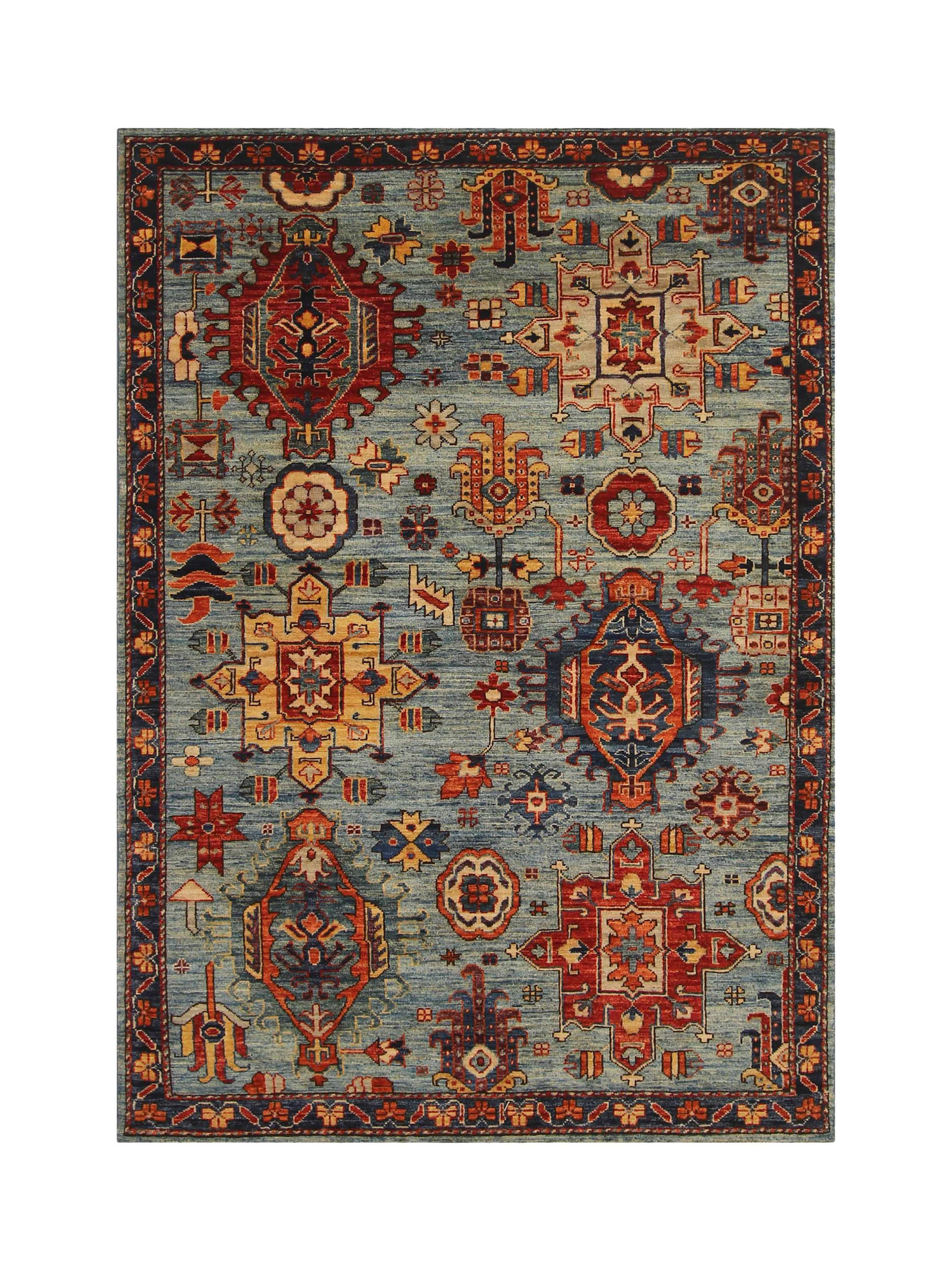 Gooch Oriental Fine Aryana Rug, Blue, L177 x W123 cm
