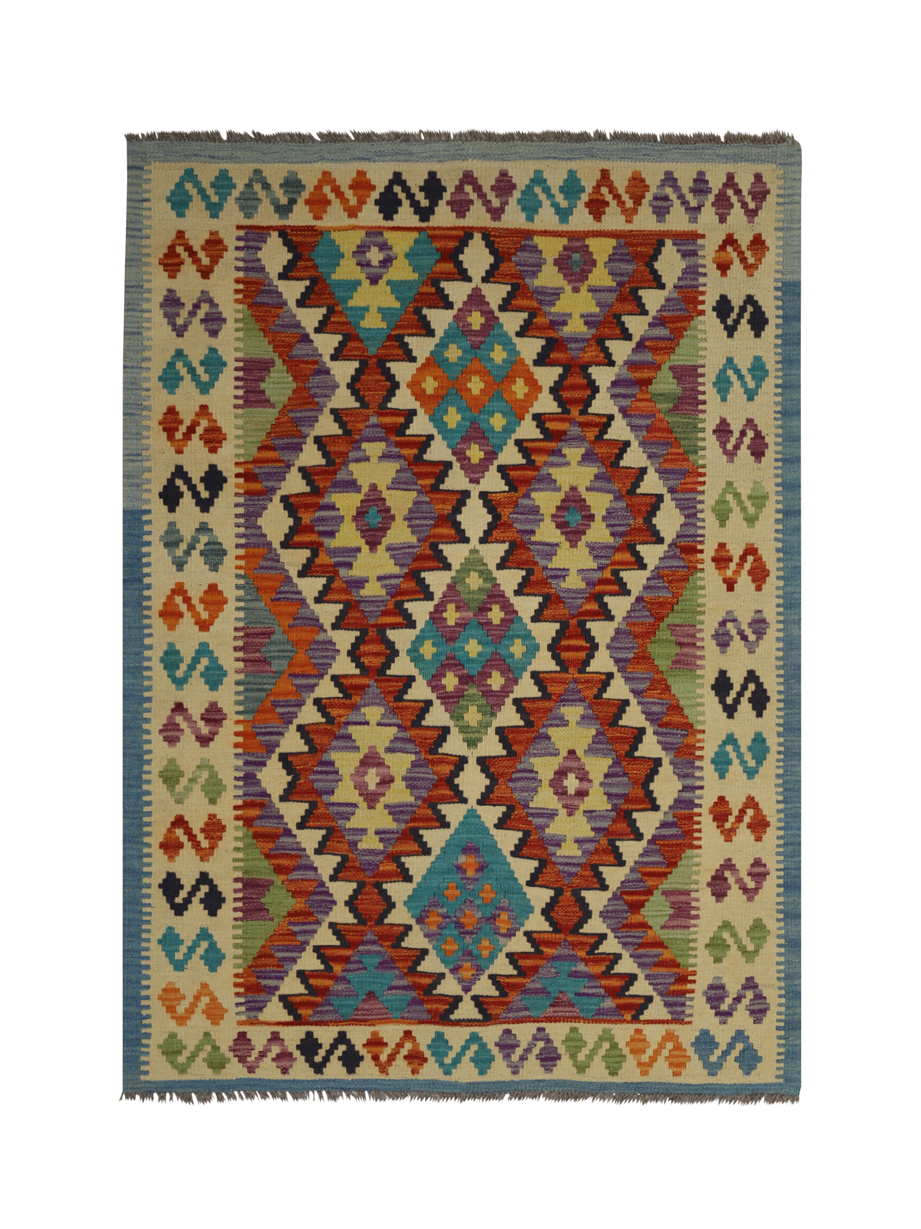Gooch Oriental Kelim Pure Wool Rug, Multi, L145 x W100cm
