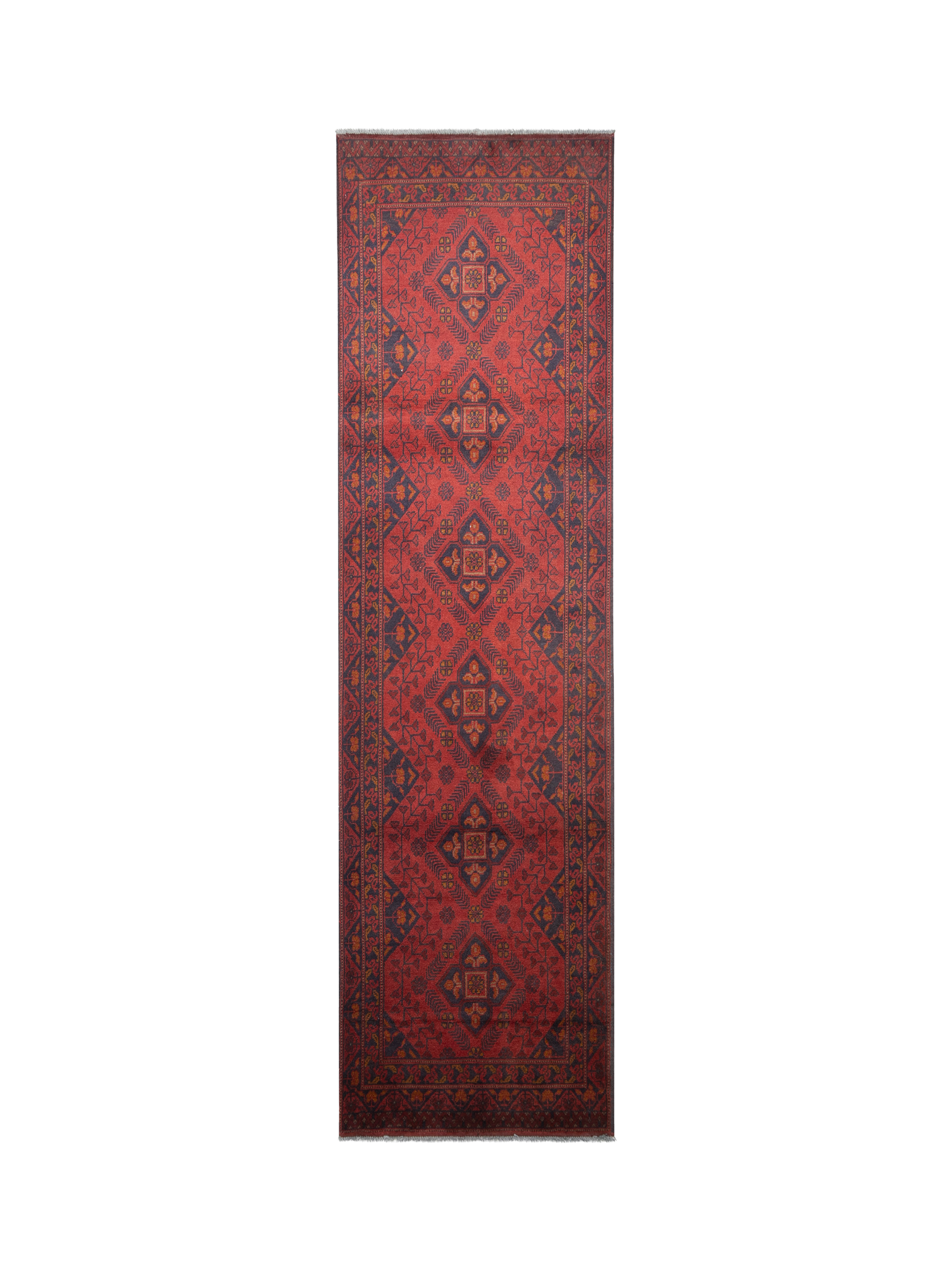 Gooch Oriental Khal Mohammadi Pure Wool Runner Rug, Red, L287 x W78 cm