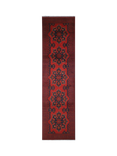 Gooch Oriental Khal Mohammadi Pure Wool Runner Rug, L230 x W78 cm, Red