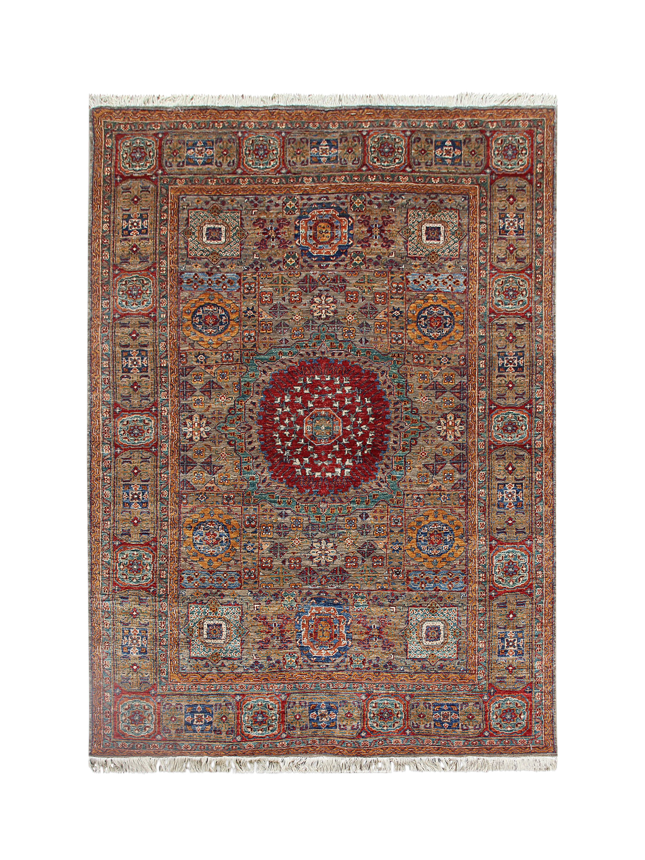 Gooch Oriental Mamluk Rug, Beige, L247 x W171 cm