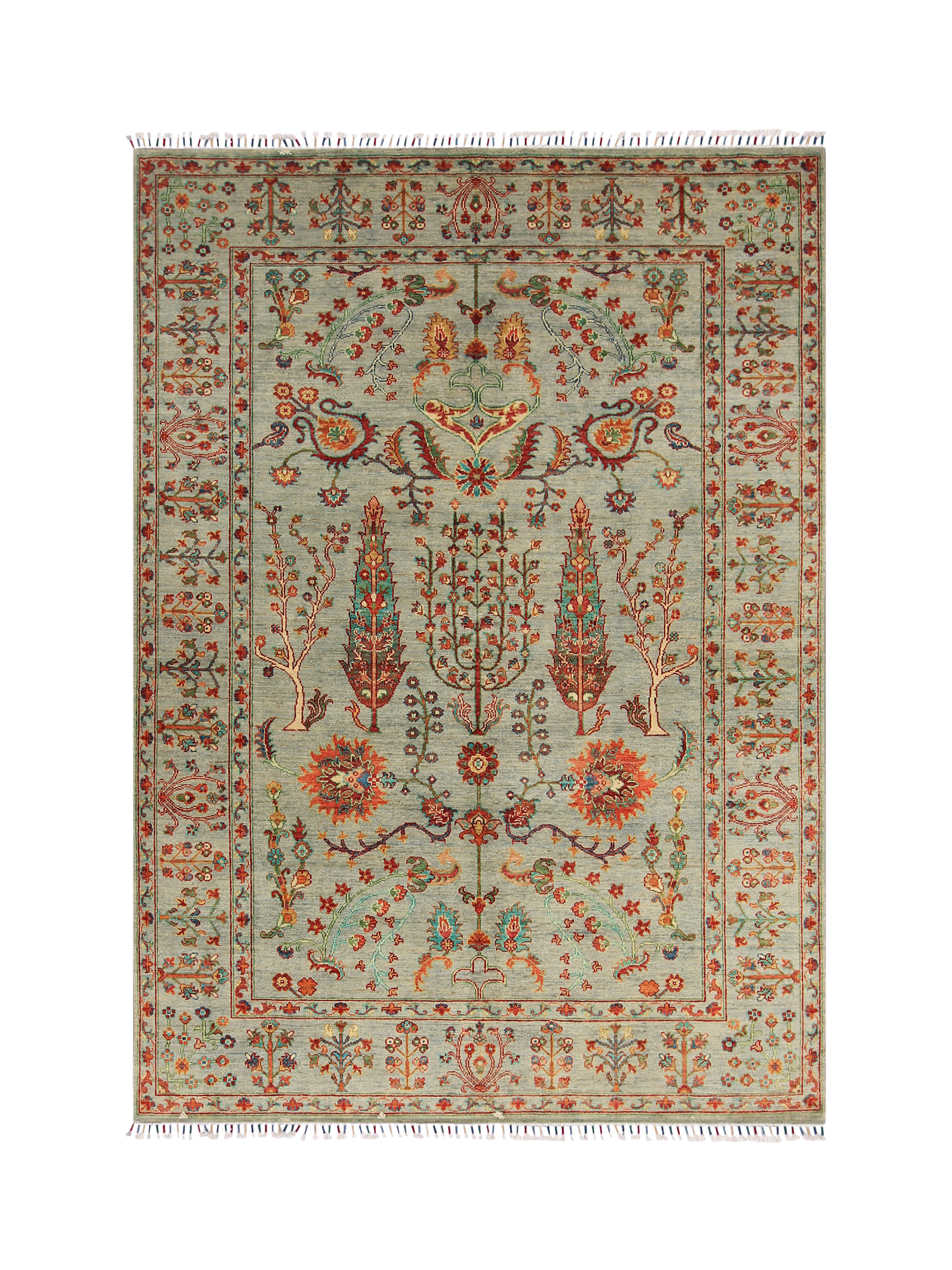 Gooch Oriental Pictorial Rug, Grey, L241 x W174 cm
