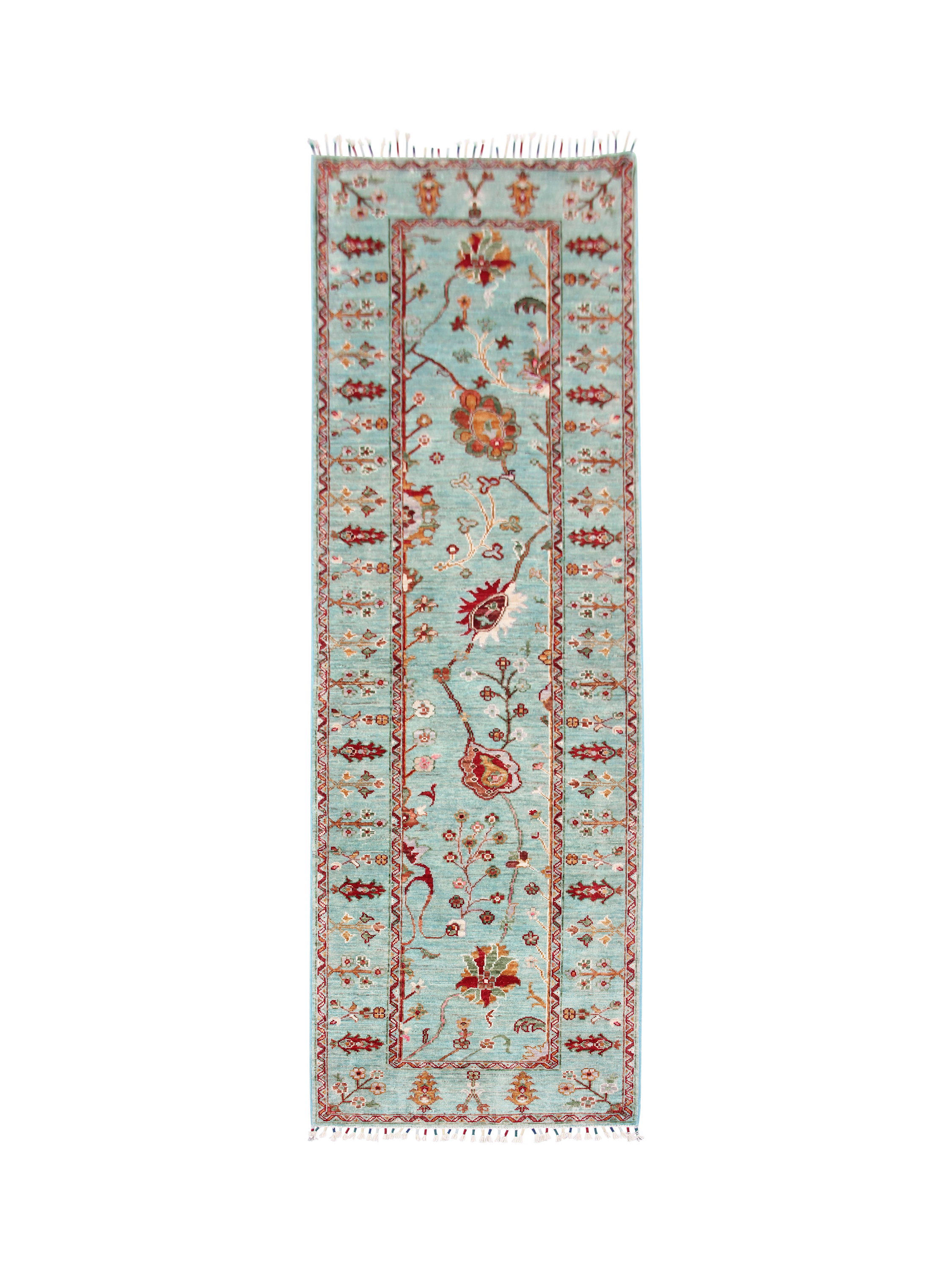 Gooch Oriental Sultani Runner Rug, Green, L238 x W77 cm