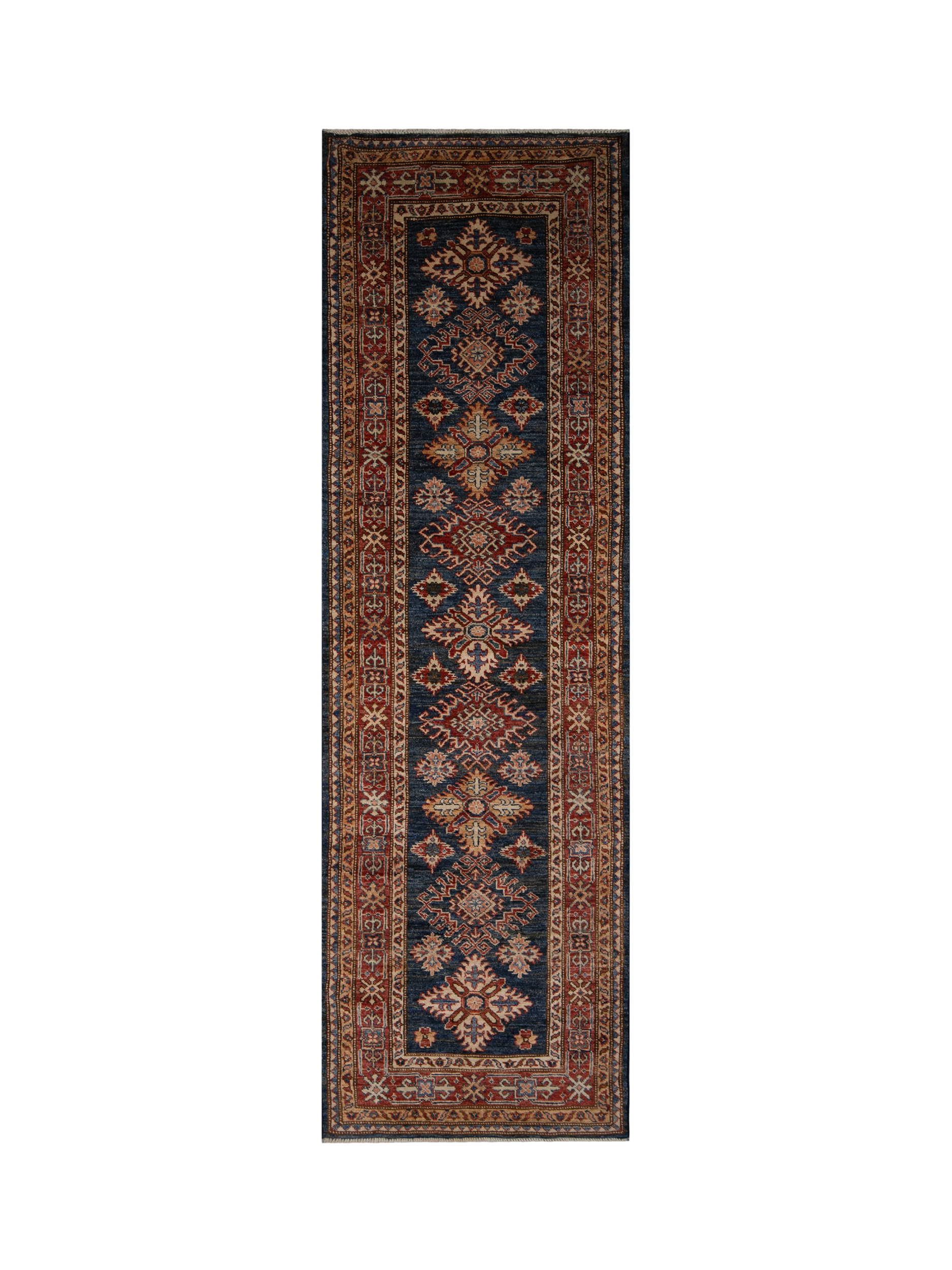 Gooch Oriental Supreme Kazak Runner Rug, Blue, L240 x W73 cm