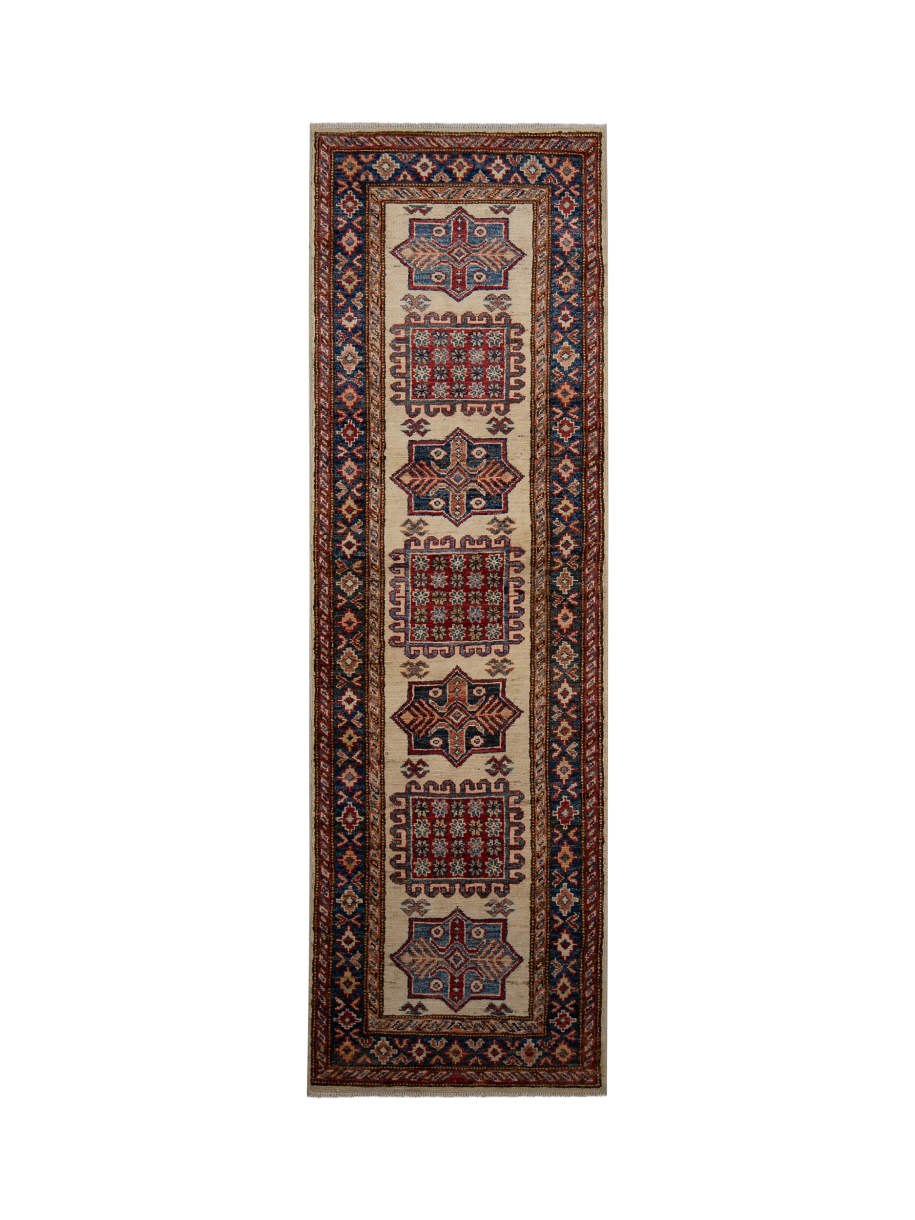 Gooch Oriental Supreme Kazak Runner Rug, Natural, L191 x W62 cm