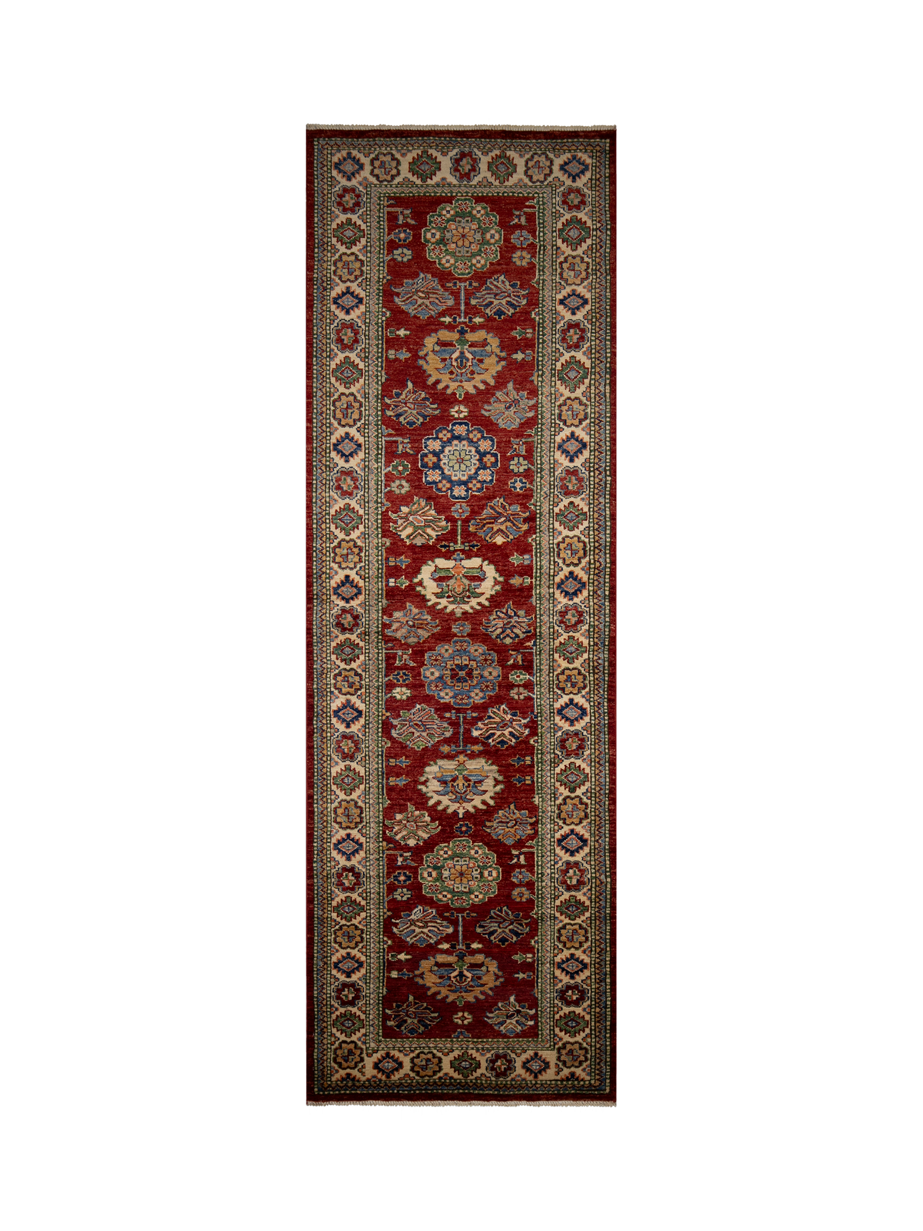 Gooch Oriental Supreme Kazak Runner Rug, Red, L245 x W80 cm