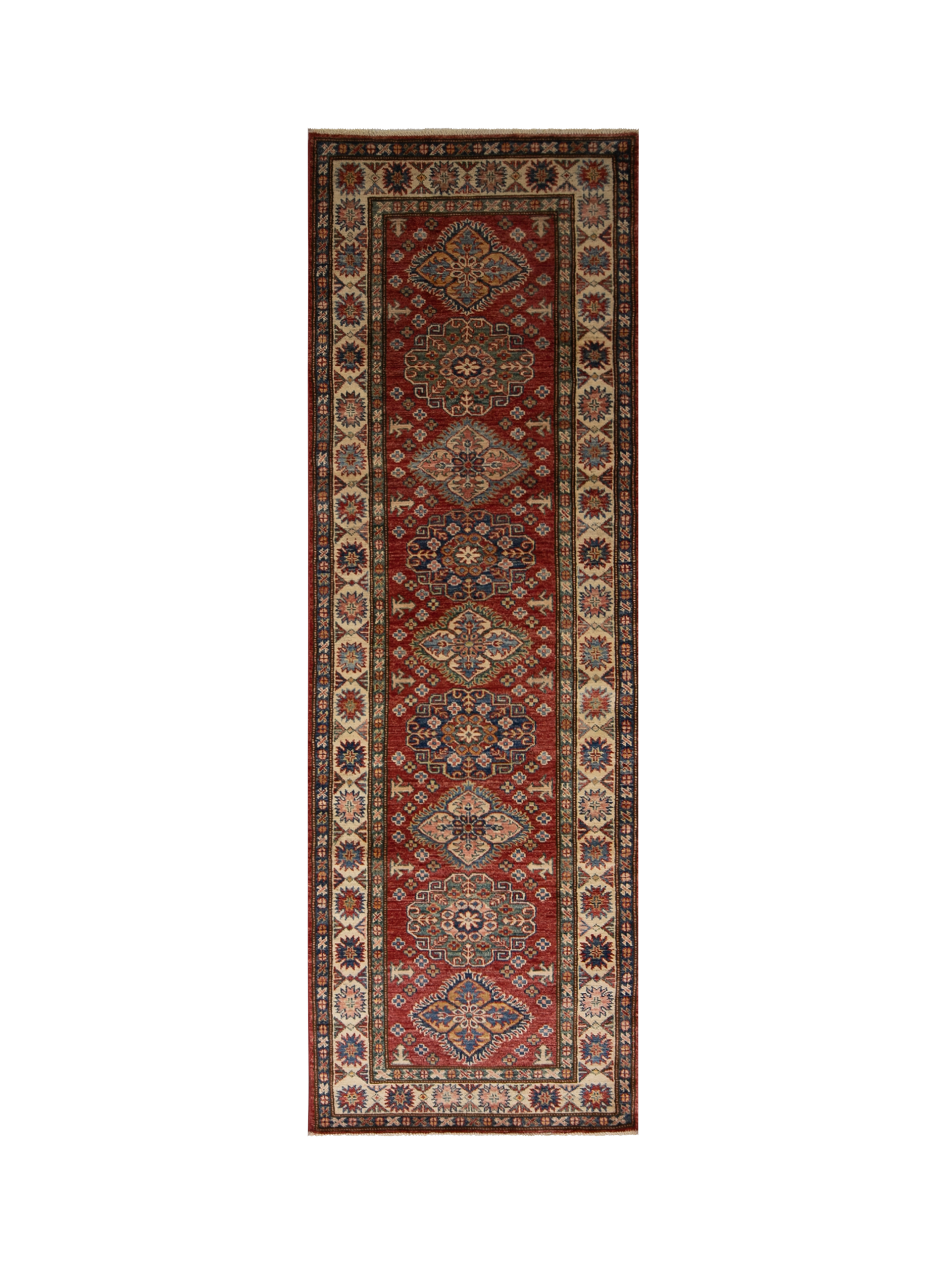Gooch Oriental Supreme Kazak Runner Rug, Red, L246 x W82 cm