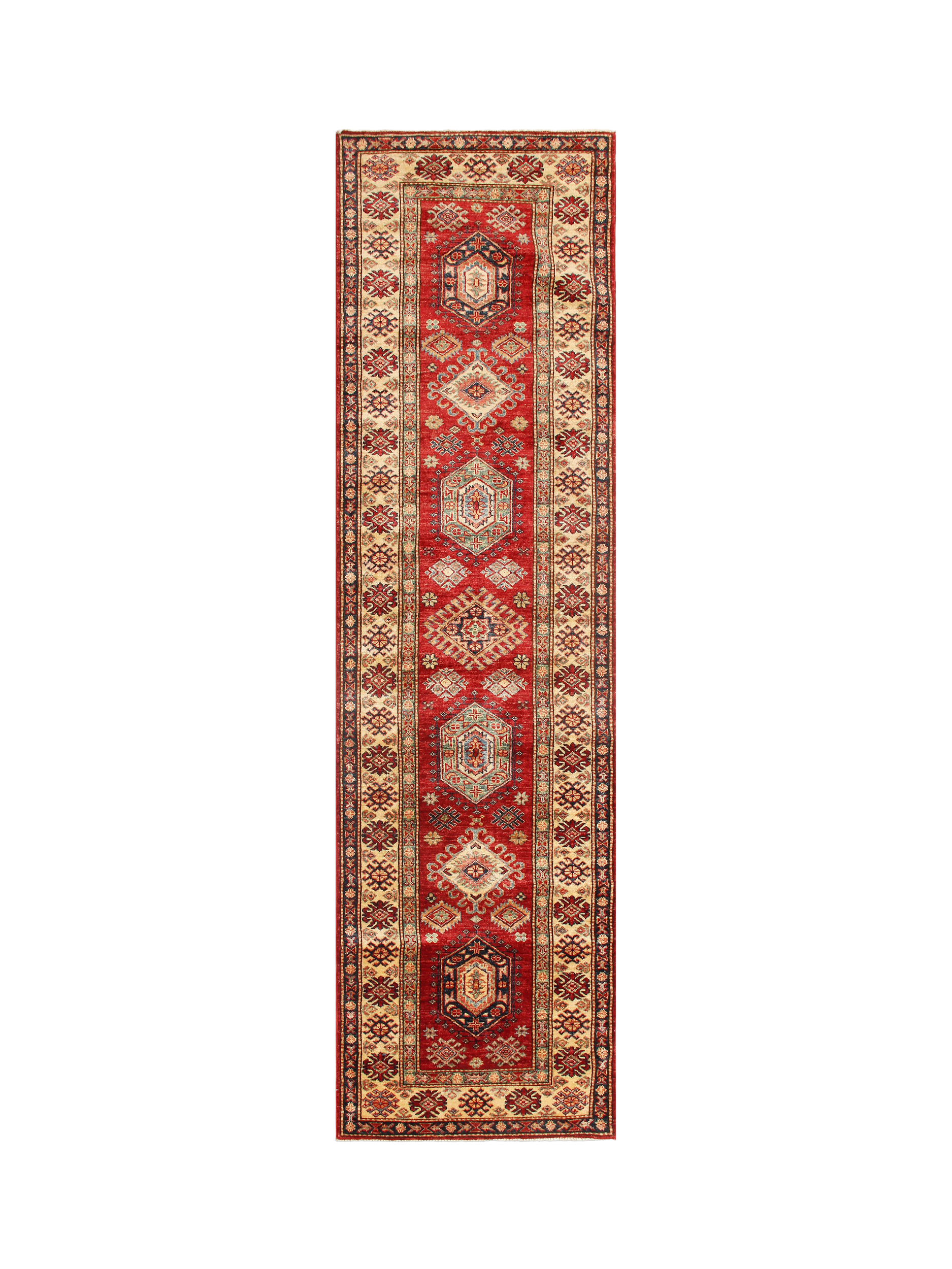 Gooch Oriental Supreme Kazak Runner Rug, Red, L288 x W84 cm