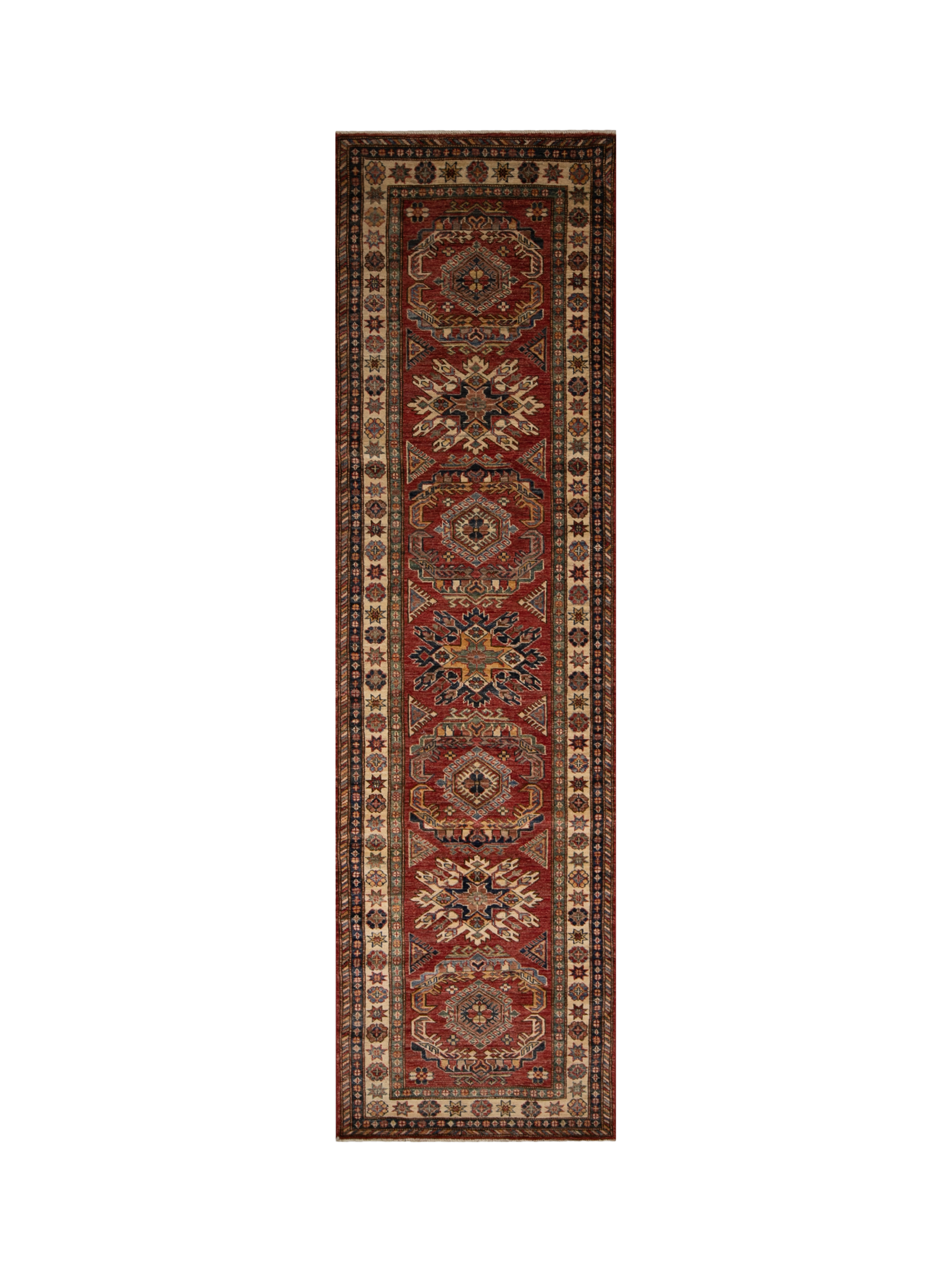 Gooch Oriental Supreme Kazak Runner Rug, Red, L302 x W84 cm