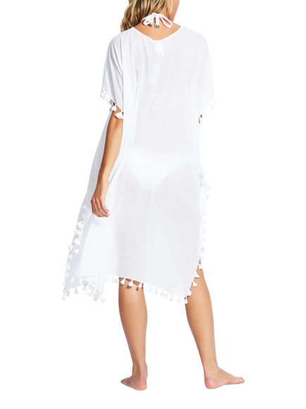 Seafolly Amnesia Midi Kaftan, White - view 2, White