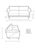 John Lewis Wing Medium 2 Seater Leather Sofa, Dark Leg