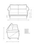 John Lewis Wing Medium 2 Seater Leather Sofa, Light Leg