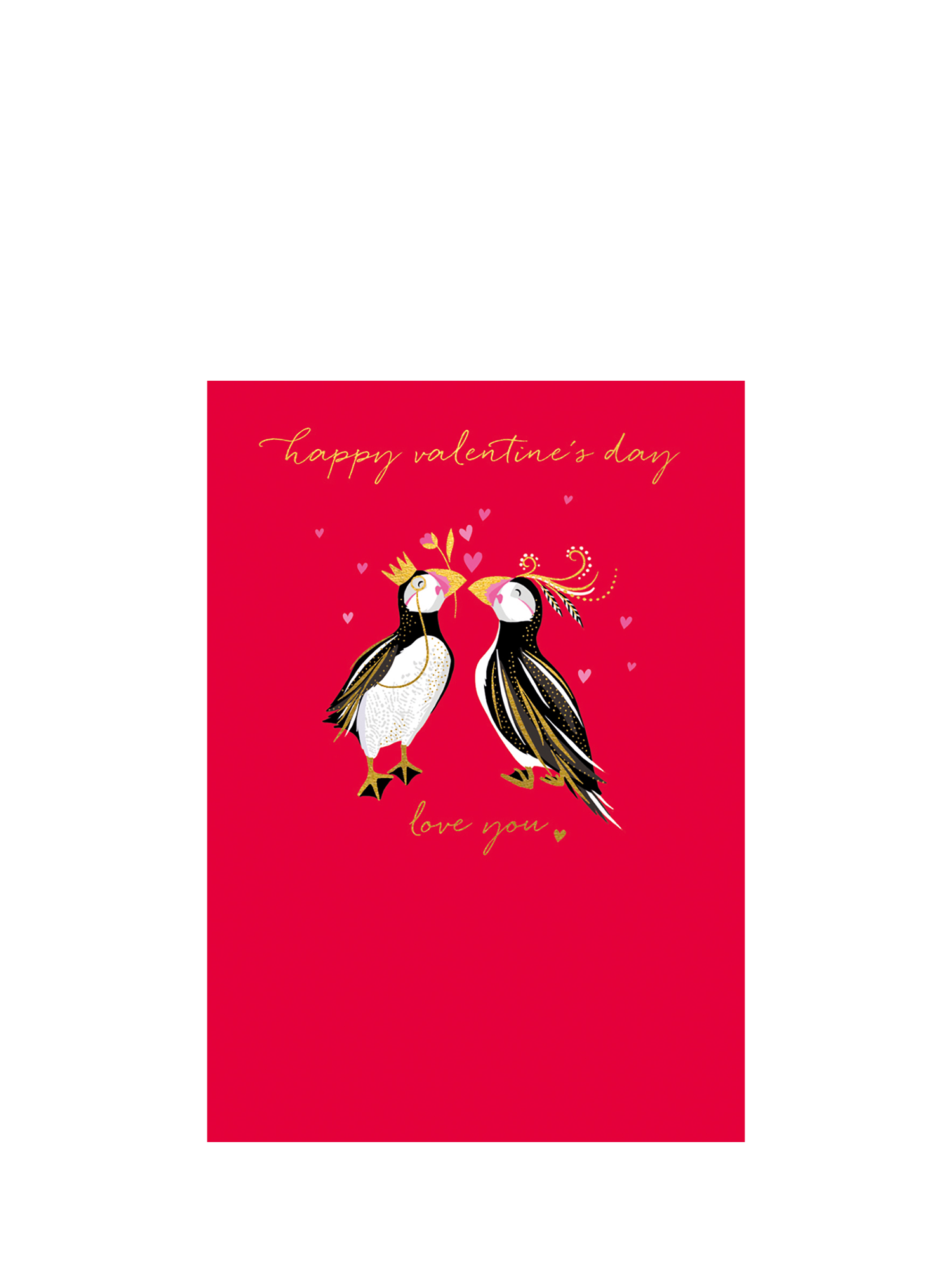 Sara Miller Puffins Valentine's Day Card
