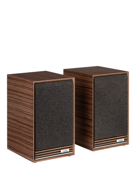 Ruark Sabre-R Bookshelf Speakers, Charcoal, Fused Walnut