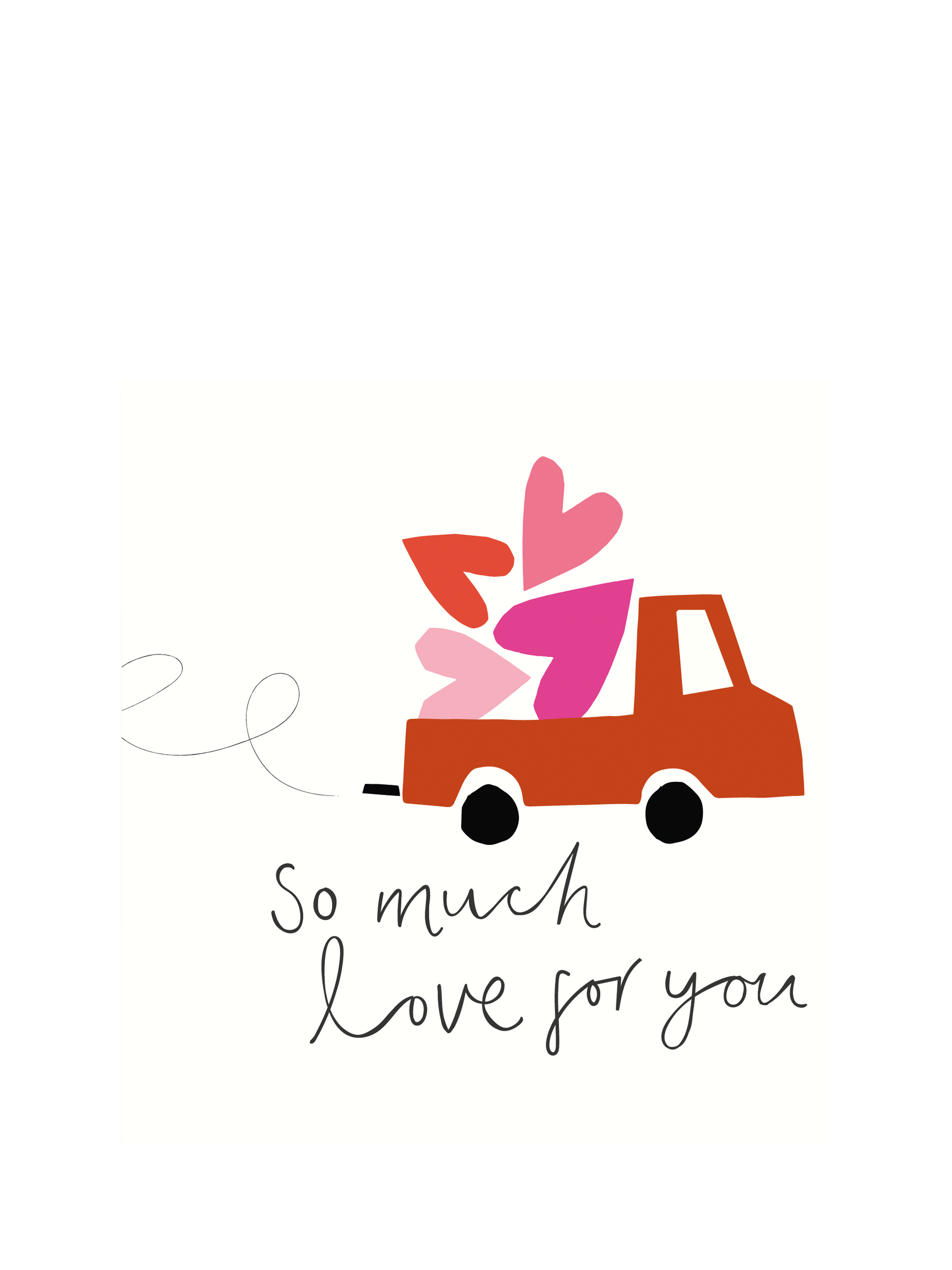 Caroline Gardner Hearts in Truck Valentine's Day Card