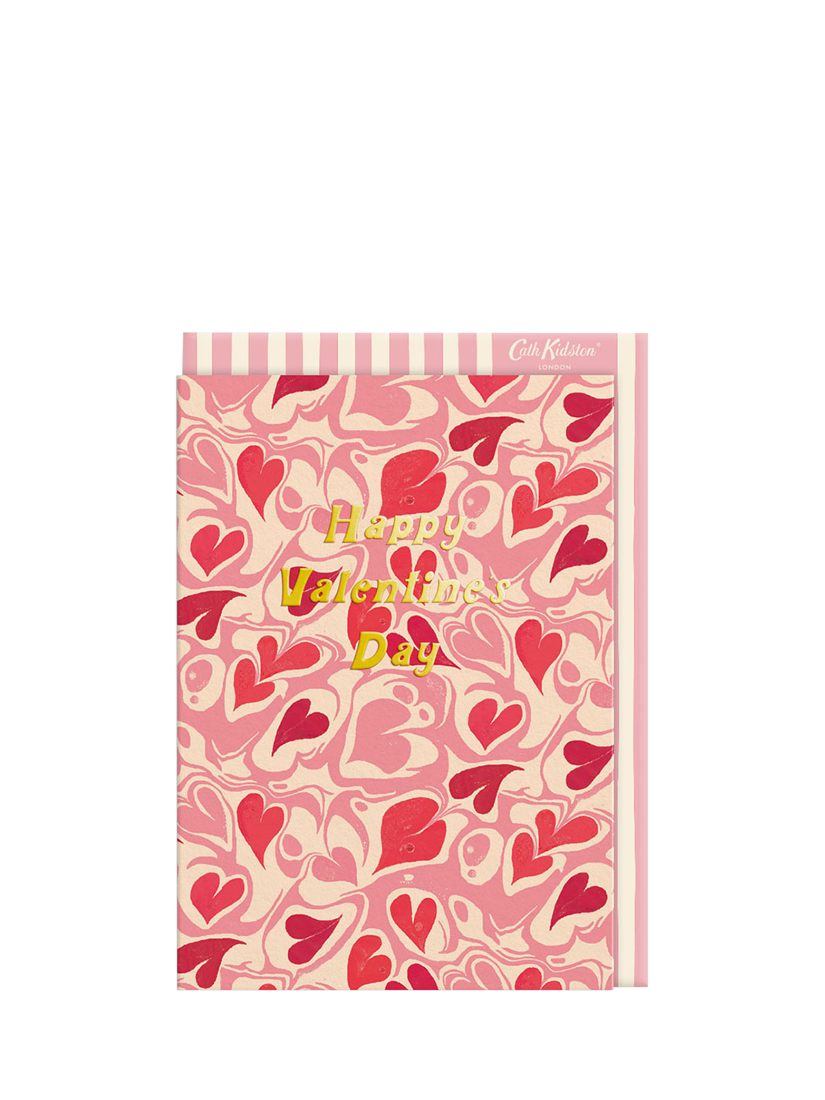 Ohh Deer Marble Hearts Valentine's Day Card