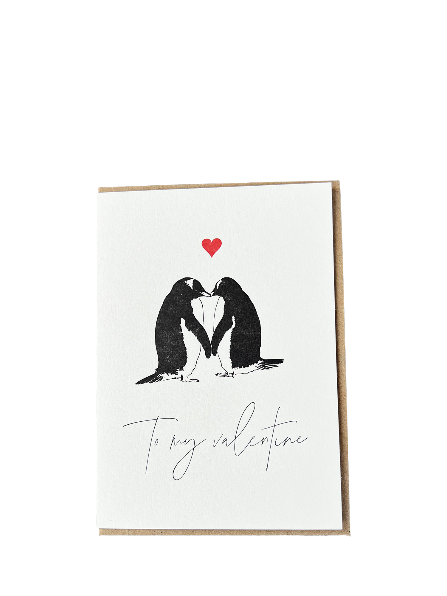 Penguin Ink Penguins Valentine's Day Card