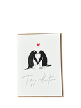 Penguin Ink Penguins Valentine's Day Card