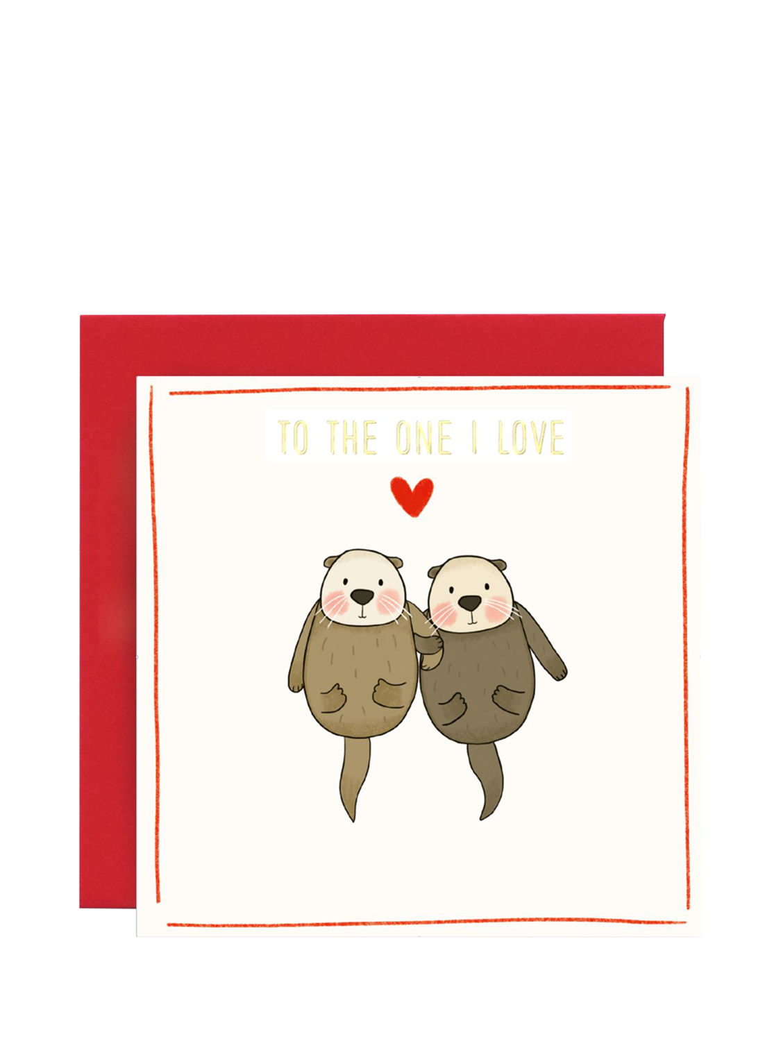 Susan O'Hanlon Otters To The One I Love Valentine's Day Card