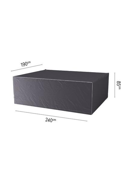 Pacific Aerocover Large Rectangular Garden Dining Furniture Set Cover, 240 x 190cm, Anthracite - view 2, Anthracite