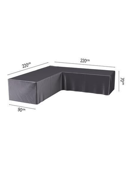 Pacific Aerocover Corner Garden Lounge Set Furniture Cover, 220cm, Anthracite - view 2, Anthracite