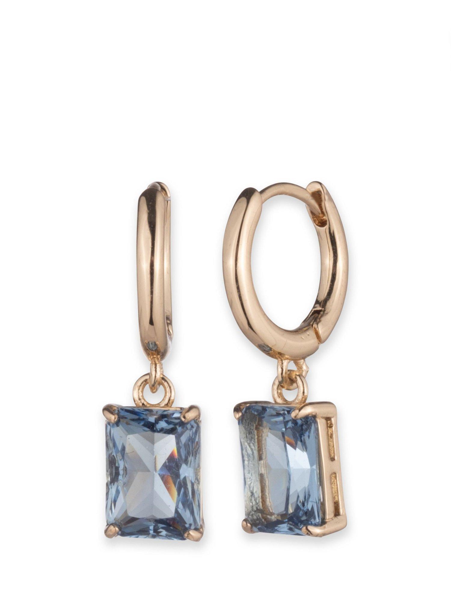 Ralph Lauren Mabel Huggie Drop Earrings, Blue/Gold