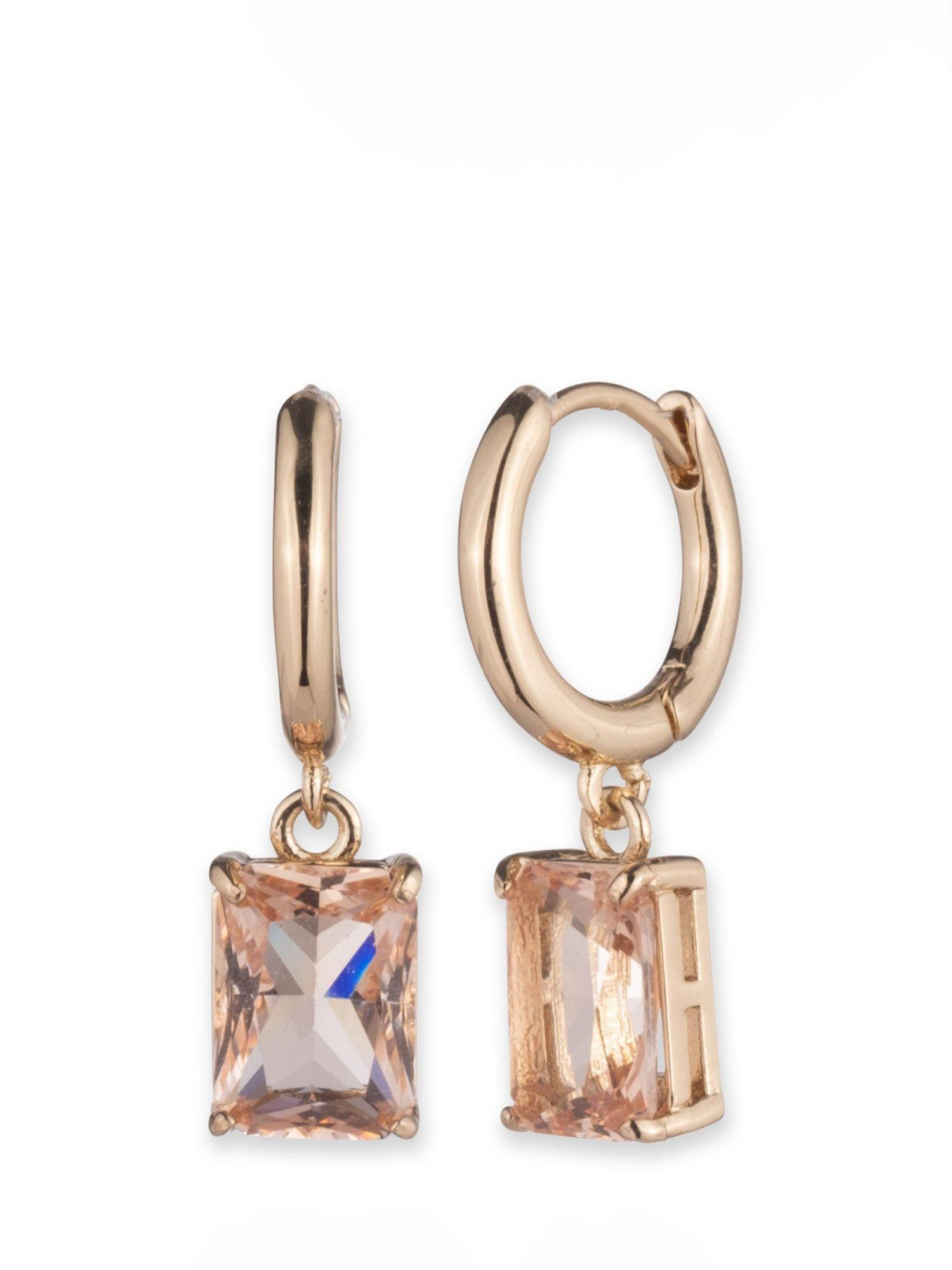 Ralph Lauren Mabel Huggie Drop Earrings, Pink/Gold