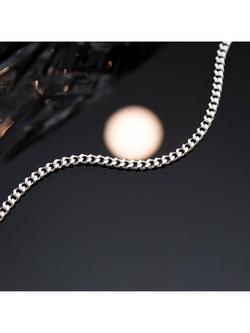 Hoxton London Men's Panza Curb Chain Bracelet, Silver - view 2, Silver