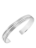 Hoxton London Men's Wrap Strip Cuff Bangle, Silver