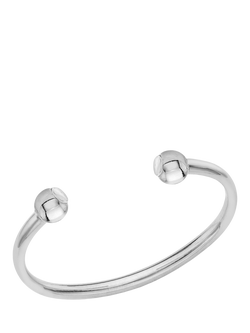 Hoxton London Men's Torque Bangle, Silver, Silver