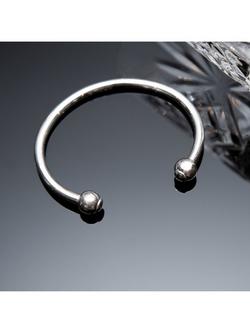 Hoxton London Men's Torque Bangle, Silver - view 2, Silver