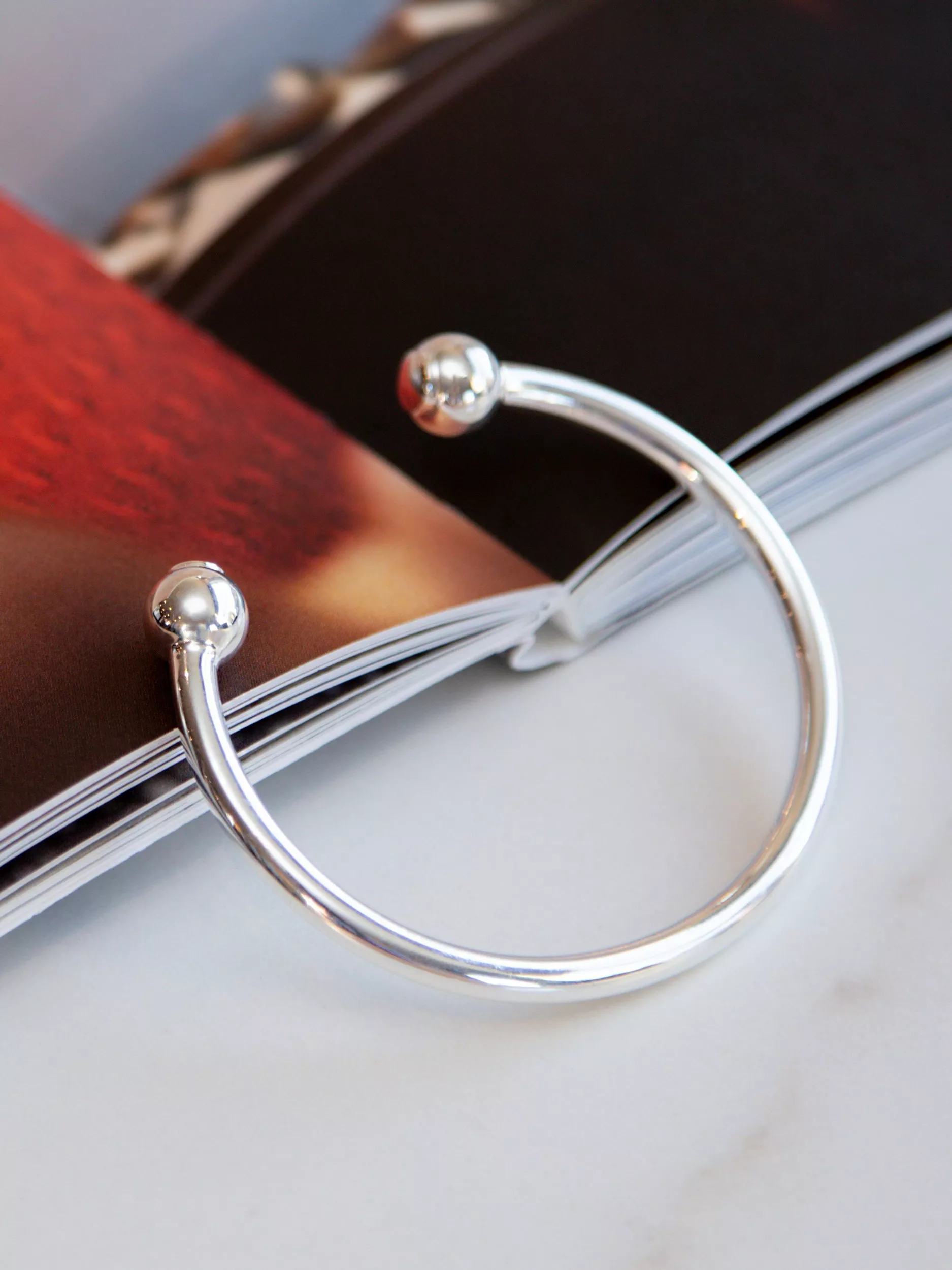 thumbnail image 2 of 925 Sterling Silver Heavy Men's Torque Bangle - Hallmarked UK, 28.5g, Ace Jewellery Of York 2 of 3