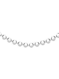 Hoxton London Men's Ball Chain Necklace, Silver, Silver