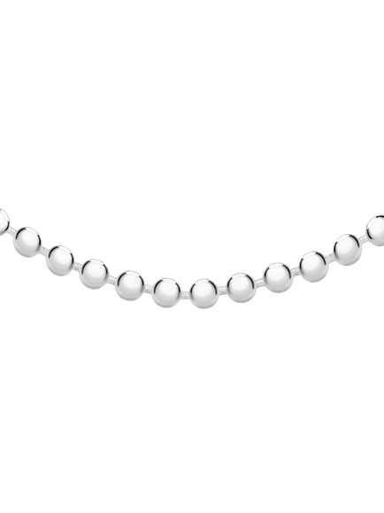 Hoxton London Men's Ball Chain Necklace, Silver, Silver
