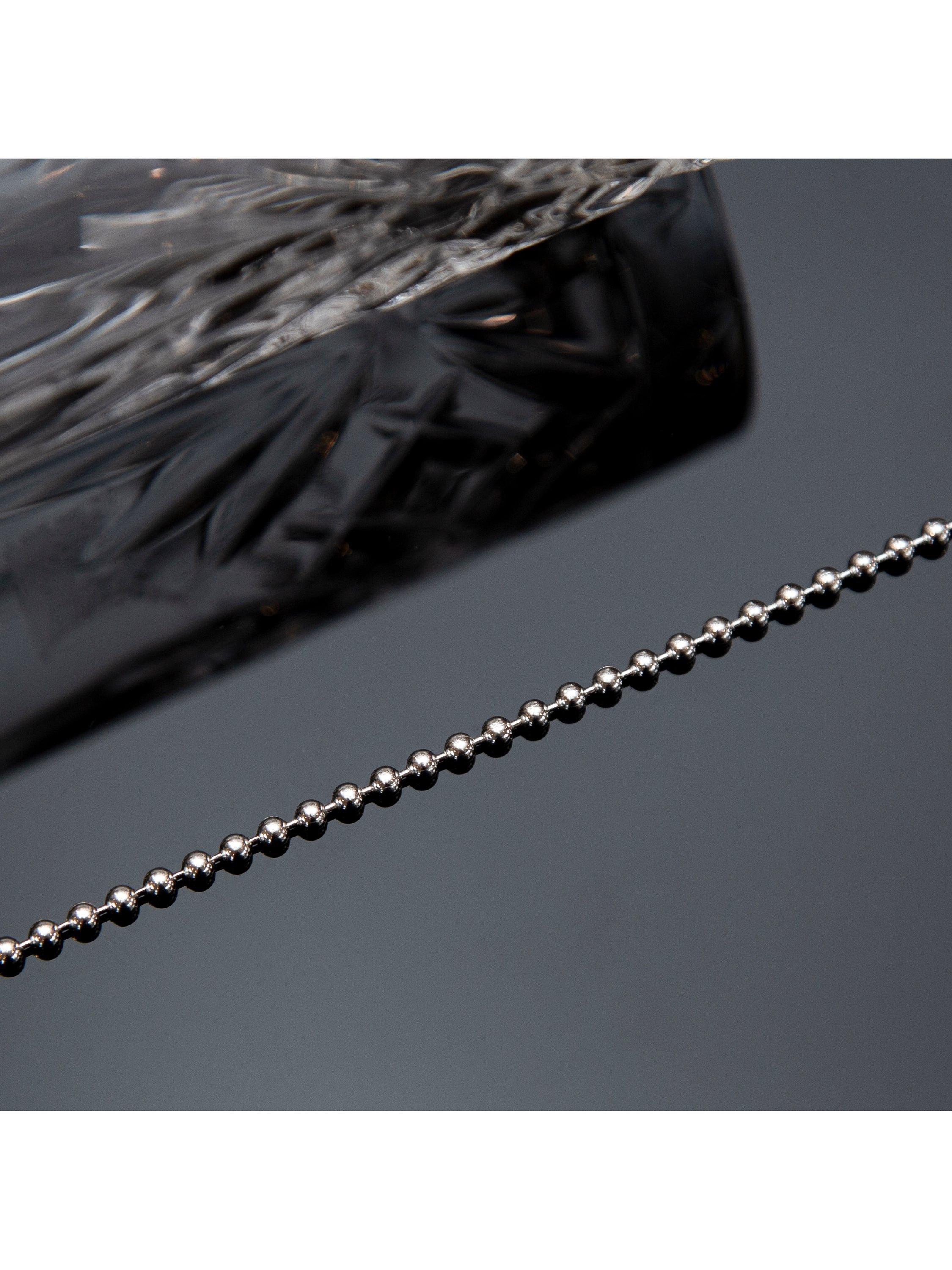 Product image 2 of 5, which shows Hoxton London Men's Ball Chain Necklace, Silver