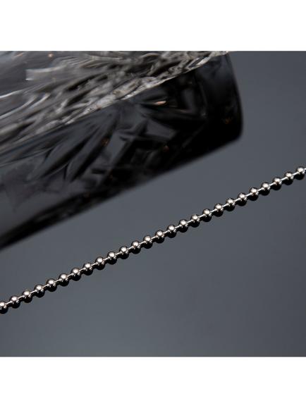 Hoxton London Men's Ball Chain Necklace, Silver - view 2, Silver