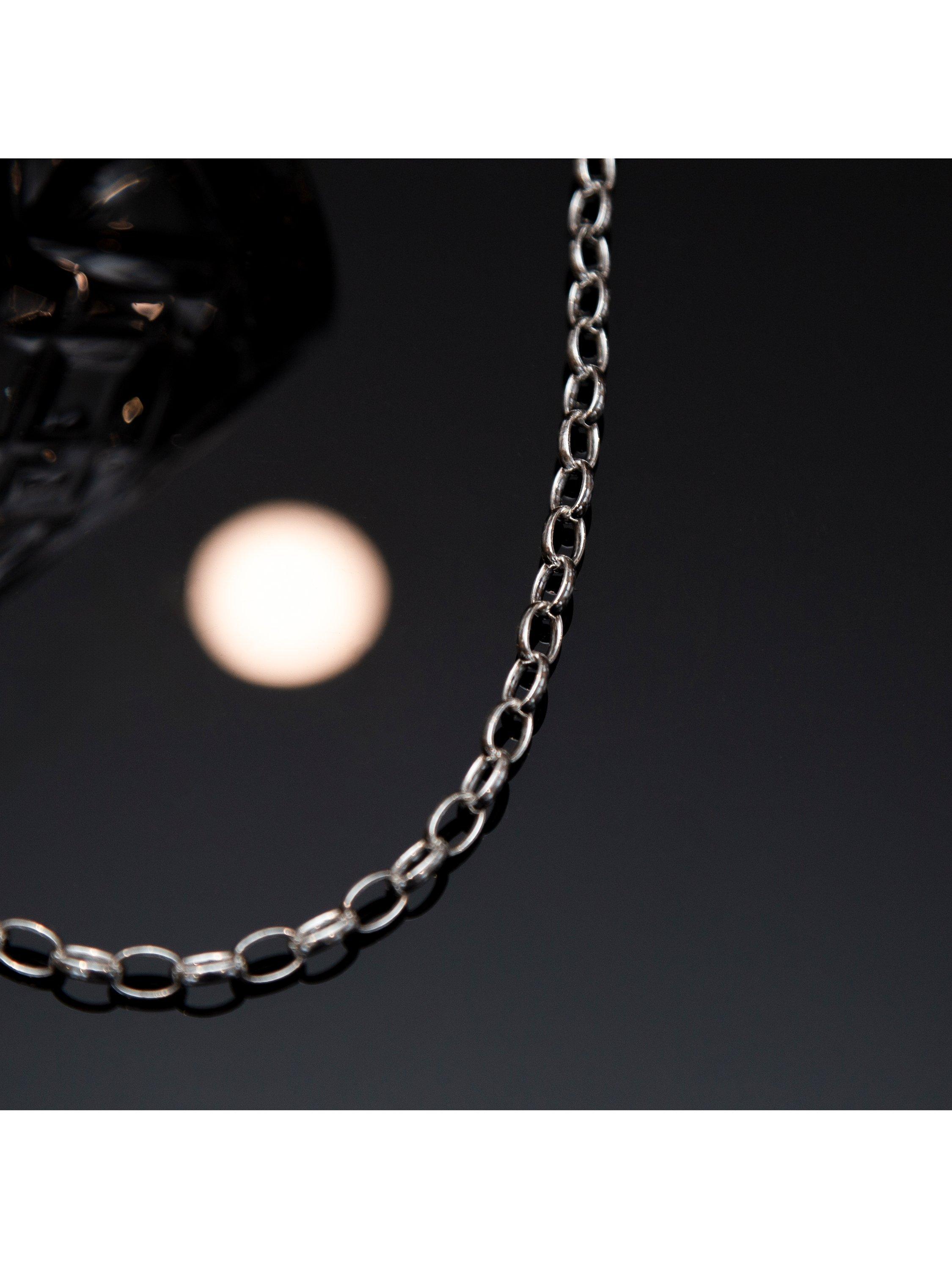 Product image 2 of 4, which shows Hoxton London Men's Oval Belcher Chain Necklace, Silver