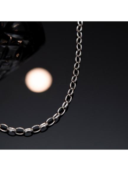 Hoxton London Men's Oval Belcher Chain Necklace, Silver - view 2, Silver