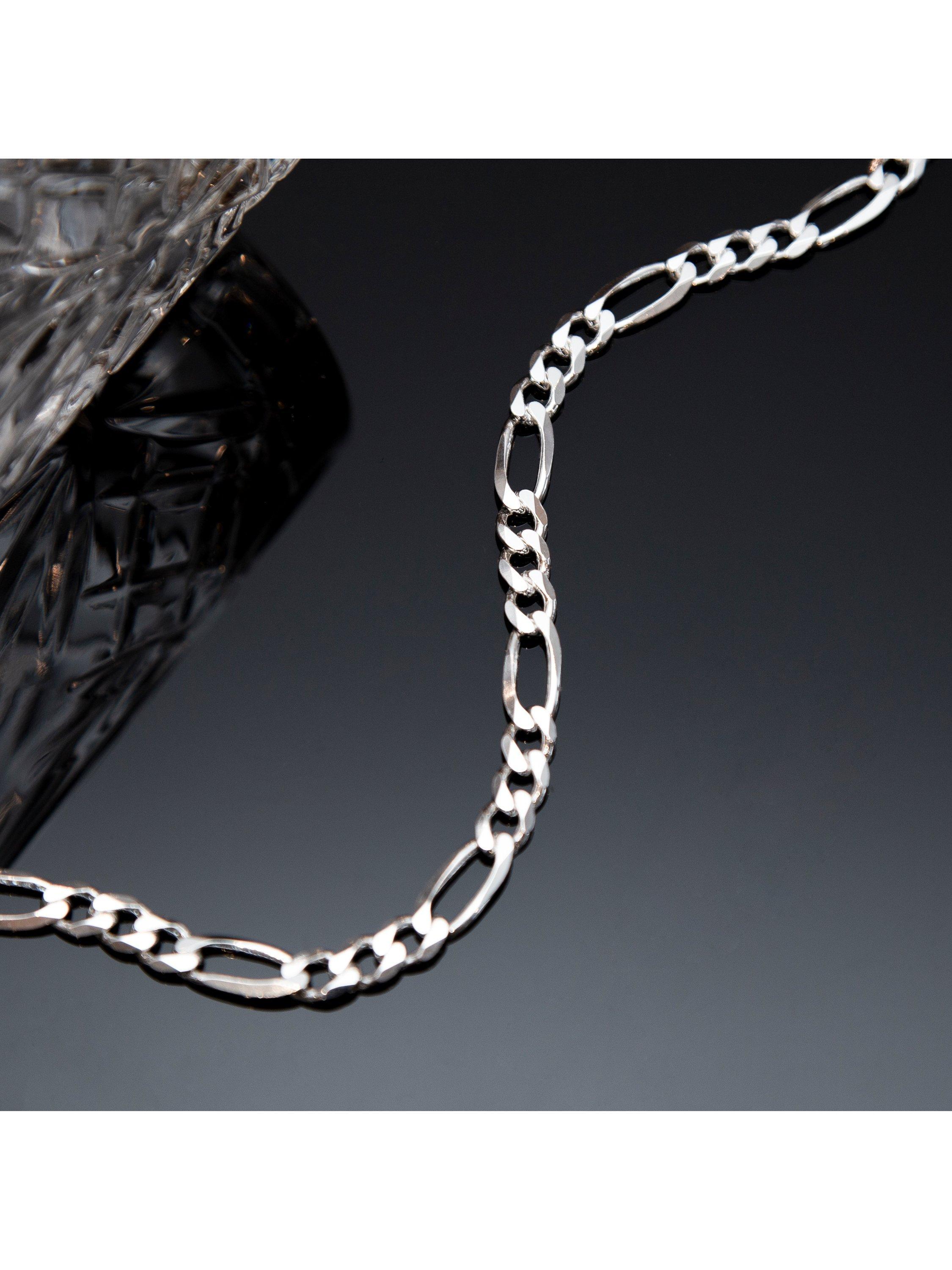Product image 3 of 4, which shows Hoxton London Men's Figaro Chain Necklace, Silver