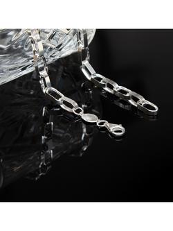 Hoxton London Men's Extra Large Paperclip Chain Necklace, Silver - view 2, Silver