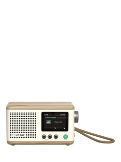 Pure Classic Mini DAB+/FM Bluetooth Portable Radio, Cream/Oak