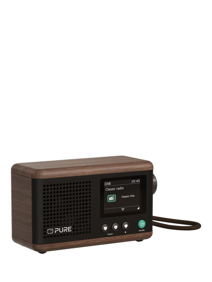 Pure Classic Mini DAB+/FM Bluetooth Portable Radio - view 2, Black/Walnut