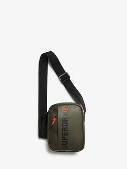 Superdry Tarp Crossbody Bag, Olive Green, Olive Green