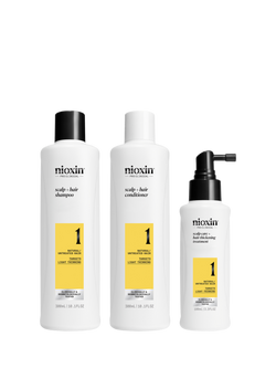 Nioxin Pro Clinical Scalp + Hair Thickening System Kit 1 for Natural Hair with Light Thinning, 