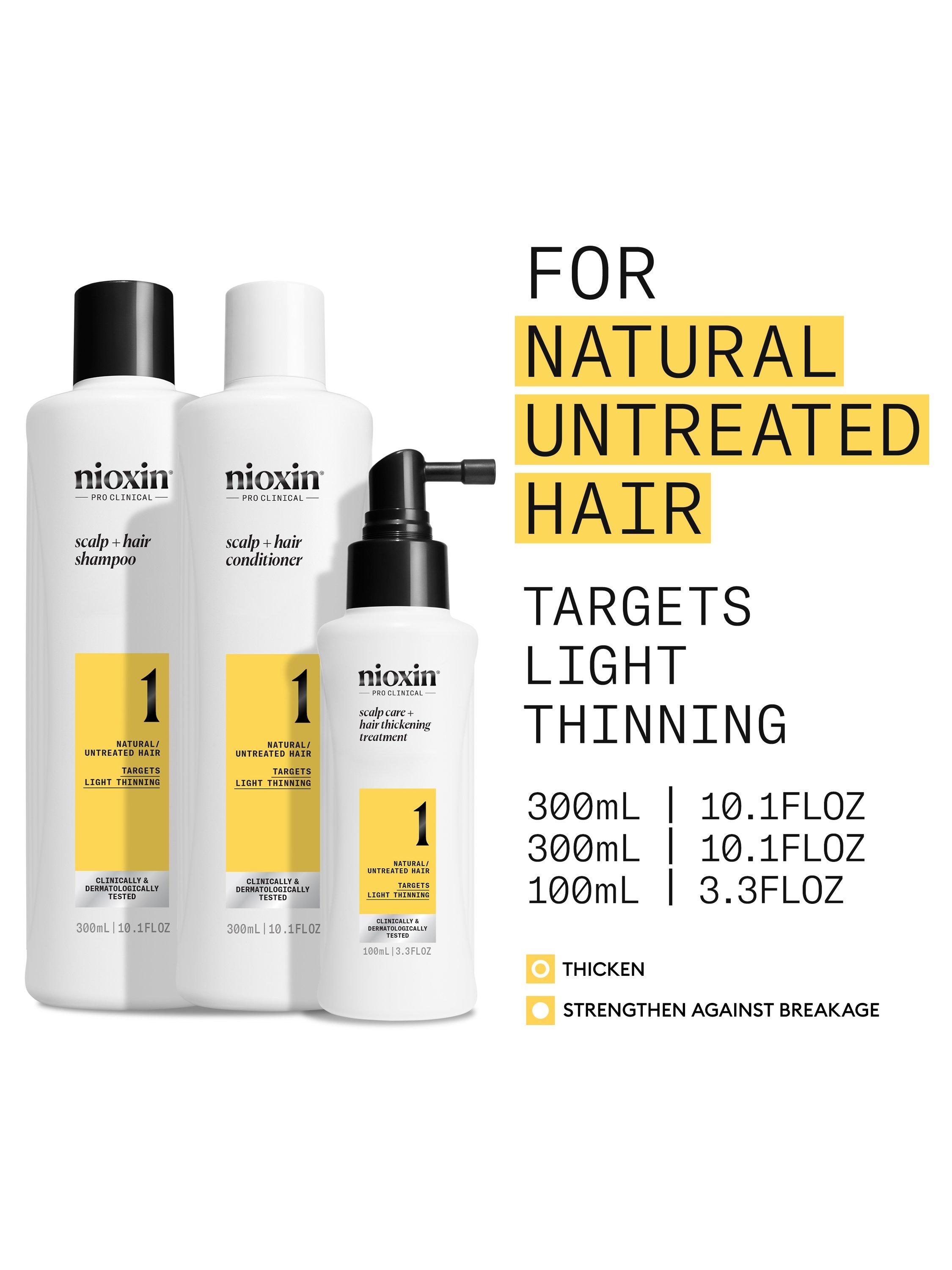 Product image 2 of 11, which shows Nioxin Pro Clinical Scalp + Hair Thickening System Kit 1 for Natural Hair with Light Thinning