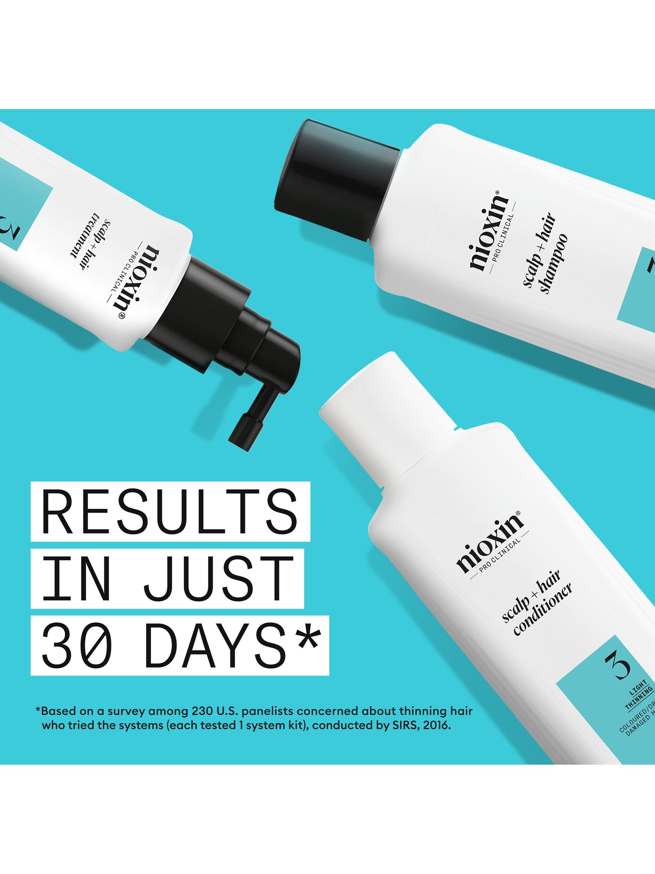 Product image 4 of 11, which shows Nioxin Pro Clinical Scalp + Hair Thickening System Kit 3 for Coloured Or Dry Damaged Hair with Light Thinning